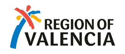 Het logo van de regio Valencia aan de Costa Blanca.
