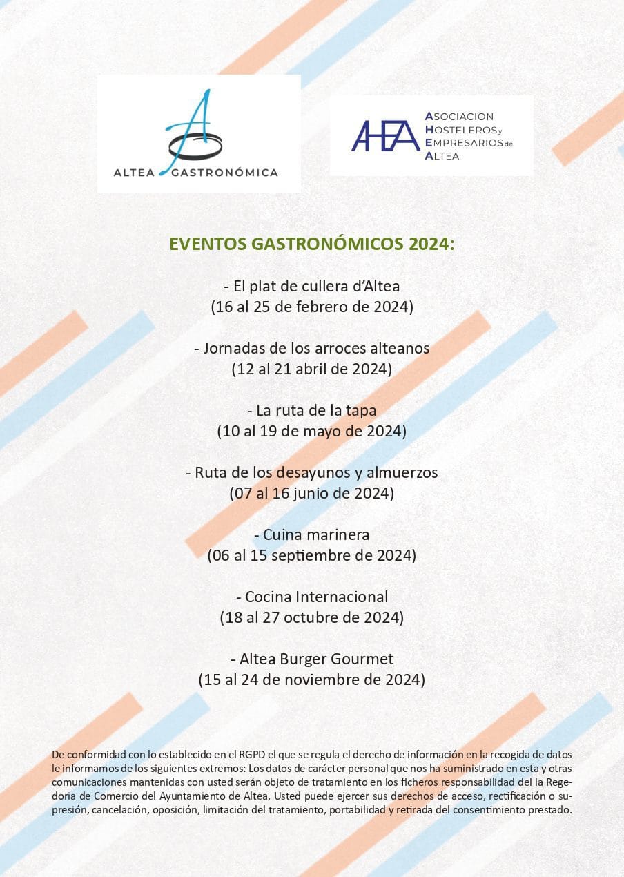 Altea Gastronomica programma 2024