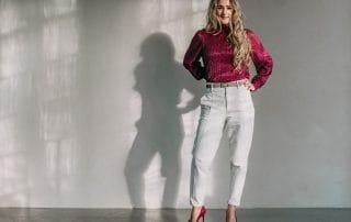 Evita Westmeijer during a fire shoot.