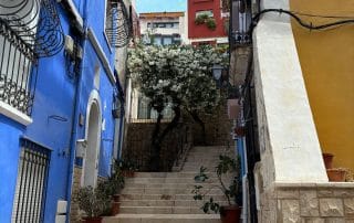 A colorful El Barrio Santa Cruz in Alicante.