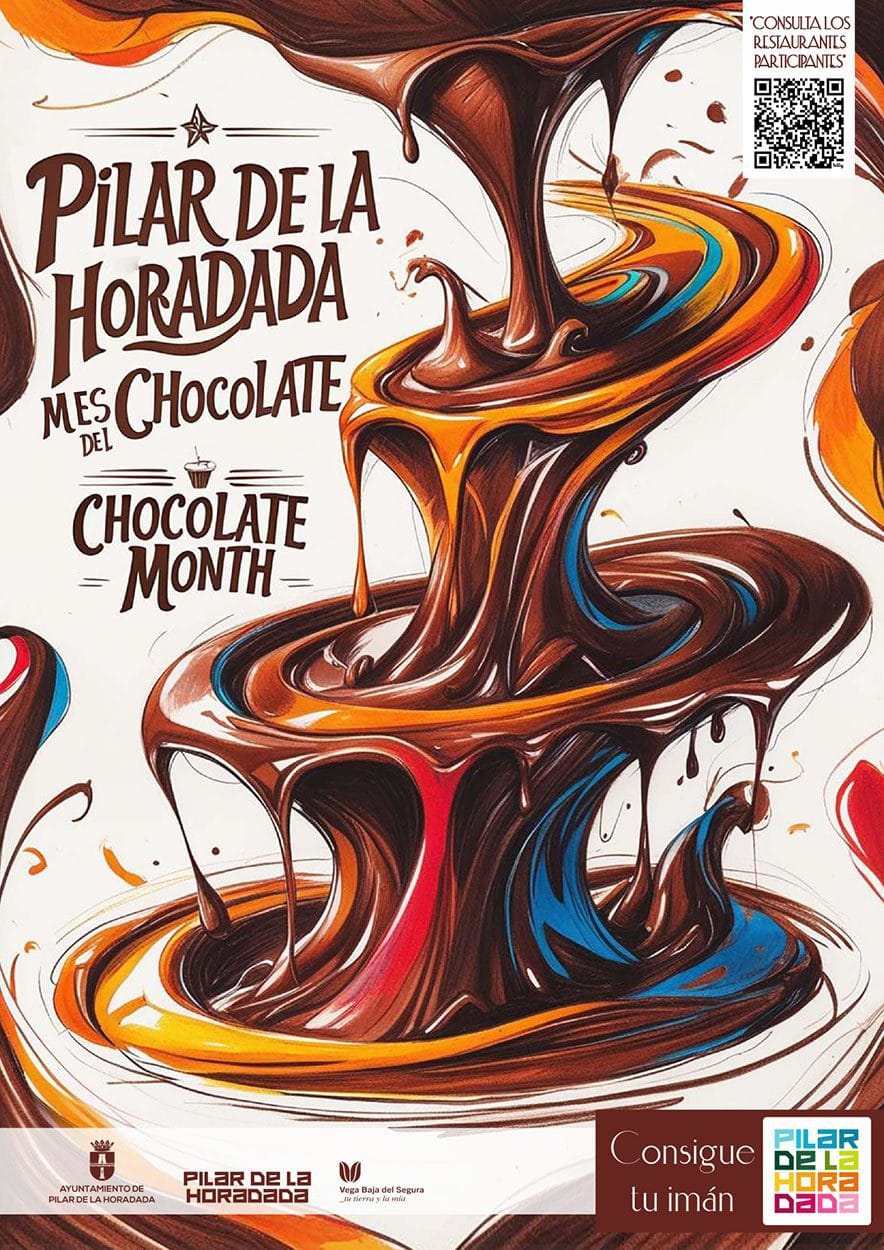 Aankondiging chocolademaand in Pilar de la Horadada 2025.