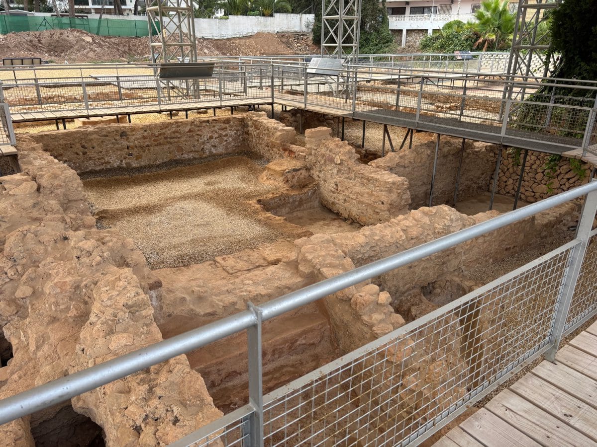 The ancient thermal baths at the Roman Villa in Albir, the open-air museum.