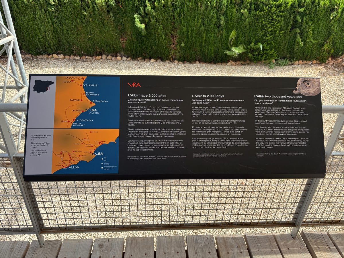 2,000 years ago: the Roman Villa in Albir, the open-air museum.