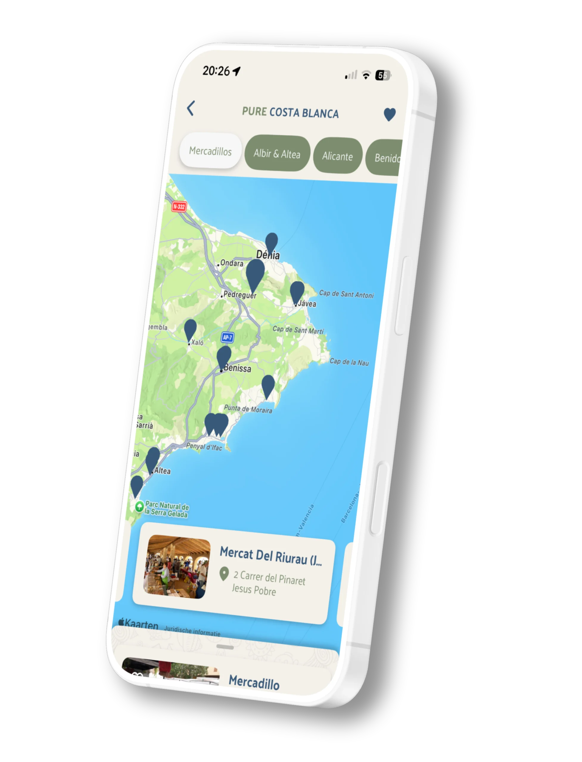 Pure Costa Blanca app home website Pure Costa Blanca app.